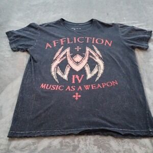 Affliction Graphic T-Shirt Mens Large Tribal Biker Gothic 90s Y2K Rock Music